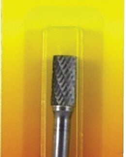 Forney 60121 Burr, 3/8 in Dia Cutting, 1/4 in Shank, Cylinder Shank, Tungsten Carbide Cutting Edge