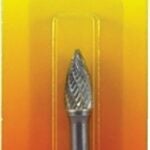 Forney 60127 Burr, 3/8 in Dia Cutting, 1/4 in Shank, Tree Pointed Shank, Tungsten Carbide Cutting Edge