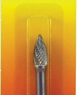 Forney 60127 Burr, 3/8 in Dia Cutting, 1/4 in Shank, Tree Pointed Shank, Tungsten Carbide Cutting Edge