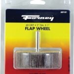 Forney 60181 Flap Wheel, 3 in Dia, 1 in Thick, 1/4 in Arbor, 60 Grit, Aluminum Oxide Abrasive