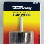 Forney 60184 Flap Wheel, 2 in Dia, 1 in Thick, 1/4 in Arbor, 60 Grit, Aluminum Oxide Abrasive