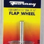 Forney 60189 Flap Wheel, 1-1/2 in Dia, 1/2 in Thick, 1/4 in Arbor, 120 Grit, Aluminum Oxide Abrasive