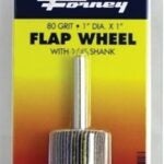 Forney 60191 Flap Wheel, 1 in Dia, 1 in Thick, 1/4 in Arbor, 80 Grit, Aluminum Oxide Abrasive