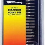 Forney 60238 Point Set, 1/8 in Dia Shank, Diamond