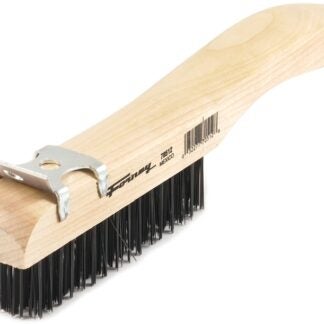 Forney 70512 Scratch Brush with Scraper, 0.014 in L Trim, Carbon Steel Bristle