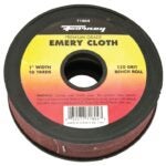 Forney 71804 Bench Roll, 1 in W, 10 yd L, 120 Grit, Premium, Aluminum Oxide Abrasive, Emery Cloth Backing