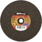 Forney 71845 Cut-Off Wheel, 4 in Dia, 1/8 in Thick, 3/8 in Arbor, 36 Grit, Medium, Aluminum Oxide Abrasive