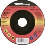 Forney 71877 Grinding Wheel, 4-1/2 in Dia, 1/4 in Thick, 7/8 in Arbor, 24 Grit, Coarse, Aluminum Oxide Abrasive