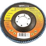 Forney 71987 Flap Disc, 4-1/2 in Dia, 7/8 in Arbor, 80 Grit, Fine, Zirconia Aluminum Abrasive, Fiberglass Backing