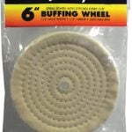 Forney 72040 Buffing Wheel, 6 in Dia, 1/2 in Thick, 1/2 in Arbor, Cotton