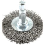 Forney 72726 Wire Wheel Brush, 1-1/2 in Dia, 0.008 in Dia Bristle