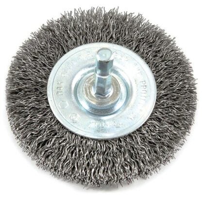 Forney 72735 Wire Wheel Brush, 3 in Dia, 0.012 in Dia Bristle