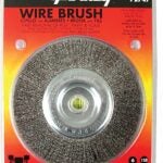 Forney 72747 Wire Wheel Brush, 6 in Dia, 1/2 to 5/8 in Arbor/Shank, 0.008 in Dia Bristle