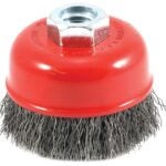 Forney 72755 Wire Cup Brush, 2-3/4 in Dia, 5/8-11 Arbor/Shank, 0.014 in Dia Bristle, Carbon Steel Bristle