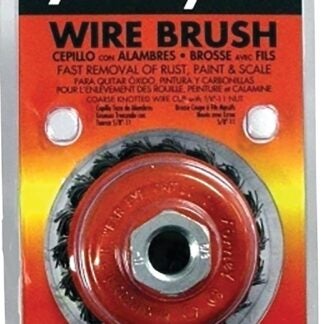 Forney 72757 Wire Cup Brush, 2-3/4 in Dia, 5/8-11 Arbor/Shank, 0.02 in Dia Bristle, Carbon Steel Bristle