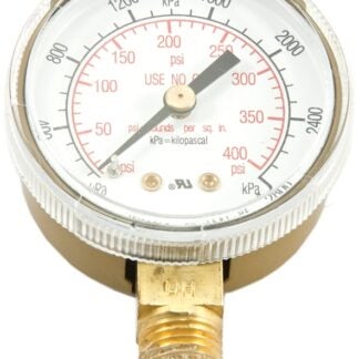 Forney 87728 Regulator Gauge, 0 to 400 psi Pressure, 1/4 in Connection, NPT