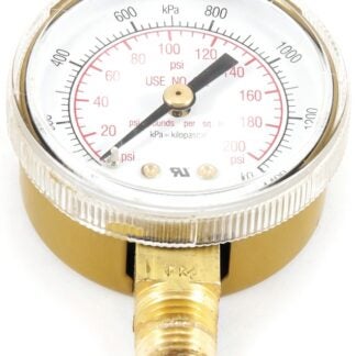 Forney 87729 Regulator Gauge, 0 to 200 psi Pressure, 1/4 in Connection, NPT