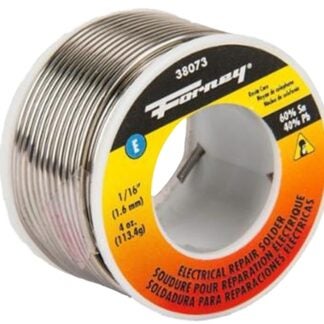 Forney 38073 Solder, 4 oz, Solid, Silver/White, 375 deg F Melting Point