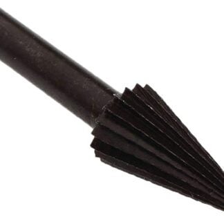 Forney 60074 Conical Shaped Rotary File, 1/2 in Dia Cutting, 1/4 in Dia Shank, Steel