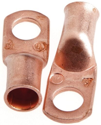 Forney 60092 Cable Lug, For: #4 Cable, 5/16 in Stud, #4 Wire, Copper