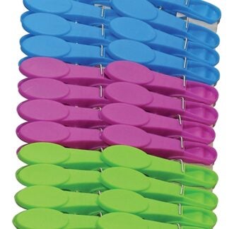 Ben-Mor CS78020 Deluxe Clothespin, Plastic, Assorted Sells in Quantity of 12