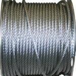 Ben-Mor 82045 Aircraft Cable, 1/4 in Dia, 250 ft L, 1400 lb Working Load, Carbon Steel, Galvanized