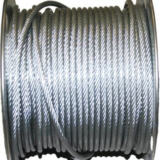 Ben-Mor 82414 Cable, 7 x 19 Strands, 250 ft L, Galvanized/PVC-Coated