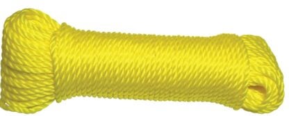 Ben-Mor 60148 Rope, 1/4 in Dia, 100 ft L, Polypropylene, Yellow, Hank