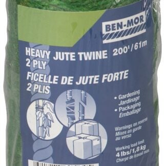 Ben-Mor 60564 Twine, 200 ft L, Jute, Green Sells in Quantity of 6