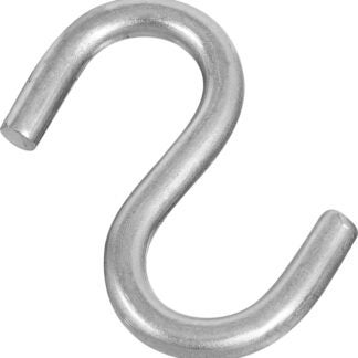 National Hardware N233-551 S-Hook, 145 lb Working Load, 0.3 in Dia Wire, Stainless Steel, Stainless Steel