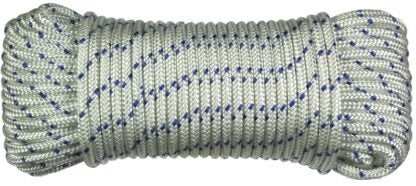 Ben-Mor 60012 Rope, 1/4 in, 100 ft L, Polyester, Blue/White Sells in Quantity of 6