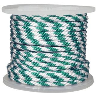 Ben-Mor 60271 Rope, 5/8 in Dia, 200 ft L, 5/8 in, Polypropylene, Green/White