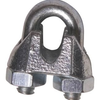 Ben-Mor 70004 Wire Rope Clip, 1/4 in Dia Wire Rope, Steel, Zinc Sells in Quantity of 12