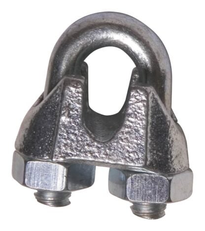 Ben-Mor 70004 Wire Rope Clip, 1/4 in Dia Wire Rope, Steel, Zinc Sells in Quantity of 12