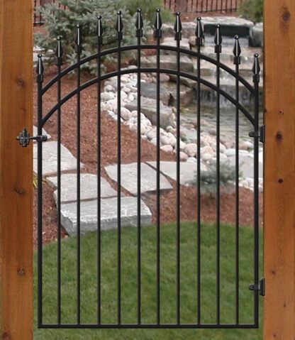 Nuvo Iron DGI0140/RG02/AG03 Ornamental Gate, 33 in W, 72 in H, Iron, Black