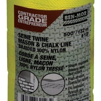 Ben-Mor 60123 Seine, #18 Dia, 500 ft L, Nylon, Yellow