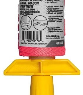 Ben-Mor 60178 Mason and Chalkline Twine, #18 Dia, 500 ft L, Nylon, Pink