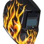 Forney Scorch Series 55859 ADF Welding Helmet, 5-Point Ratchet Harness Headgear, UV/IR Lens, 3.62 x 1.65 in Viewing