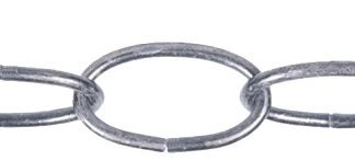 Ben-Mor 51088 Decorative Oval Chain 50 ft, No. 10, 45 lb Working Load, Satin Chrome