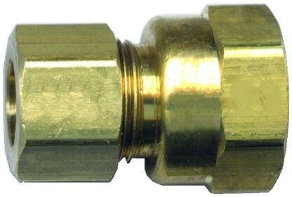 Fairview 66-6CP Pipe Connector, 3/8 in, Tube x Female, Brass, 200 psi Pressure Sells in Quantity of 10