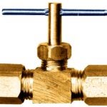 Fairview 3062-4 Needle Valve, 1/4 in Connection, Compression, 150 psi Pressure, Brass Body Sells in Quantity of 5