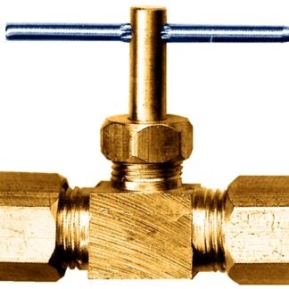 Fairview 3062-4 Needle Valve, 1/4 in Connection, Compression, 150 psi Pressure, Brass Body Sells in Quantity of 5