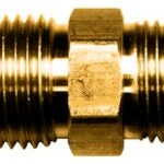 Fairview 48-8CP Pipe Connector, 1/2 x 3/8 in, Flare x MIP, Brass, 750 psi Pressure Sells in Quantity of 10