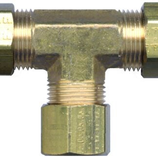 Fairview 64-4P Union Pipe Tee, 1/4 in, Compression, Brass, 300 psi Pressure Sells in Quantity of 10