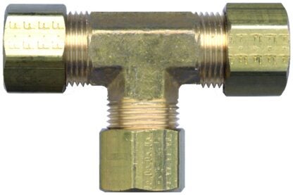 Fairview 64-4P Union Pipe Tee, 1/4 in, Compression, Brass, 300 psi Pressure Sells in Quantity of 10