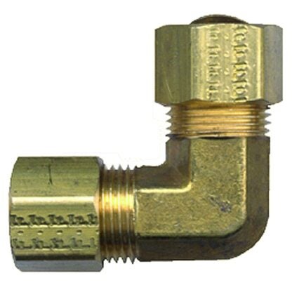 Fairview 65-5 Union Pipe Elbow, 5/16 in, Compression, 90 deg Angle, Brass, 300 psi Pressure Sells in Quantity of 2