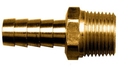 Fairview 125-2BP Pipe Coupler, 1/8 in, Hose Barb, 1/4 in, MPT, 1000 psi Pressure, Brass Sells in Quantity of 10