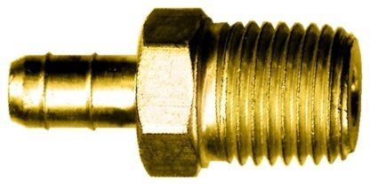 Fairview 968-4BP Pipe Connector, 1/4 in, Barb x MPT, Brass Sells in Quantity of 10