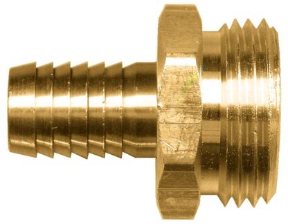 Fairview 193-10P Water Hose Connector, 5/8 in, Hose Barb x Male, Brass Sells in Quantity of 10