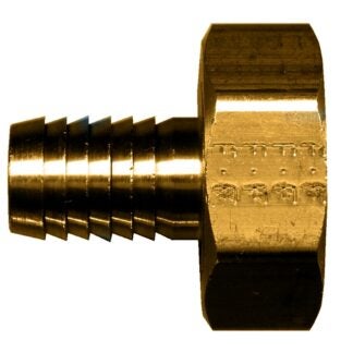 Fairview 195-10P Water Hose Connector, 5/8 in, Hose Barb x Female, Brass Sells in Quantity of 10